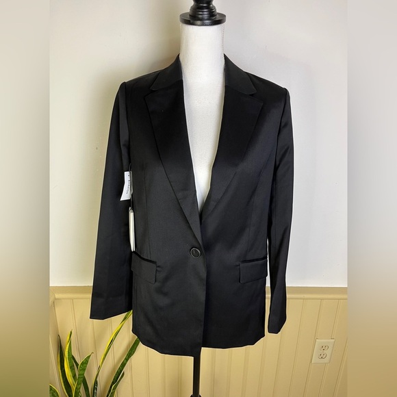 Babaton NWT Swift Blazer Sz 2 Black Wool Blend Aritzia Career Jacket Office Work - Picture 1 of 10